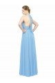 Cheap Keyhole Front Sheath Chiffon Bridesmaid Dress with Open Tie Back Sydney