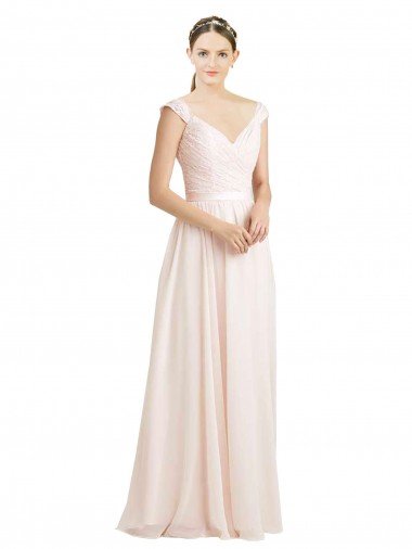 Cheap Sweetheart A-Line Chiffon Bridesmaid Dress with Ruched Lace Bodice Sydney
