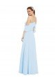 Cheap Chiffon Halter Neck Bridesmaids Dress with Flounced Neckline Sydney