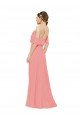 Cheap Draped Off the Shoulder Sleeves Chiffon Bridesmaid Dress Sydney