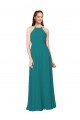 Cheap Simple Chiffon Bridesmaid Dress with High Halter Neckline Sydney