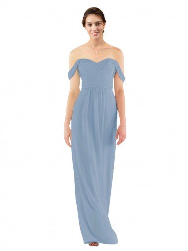 Cheap Sweetheart Neckline Chiffon Off-the-Shoulder Bridesmaid Dress Sydney