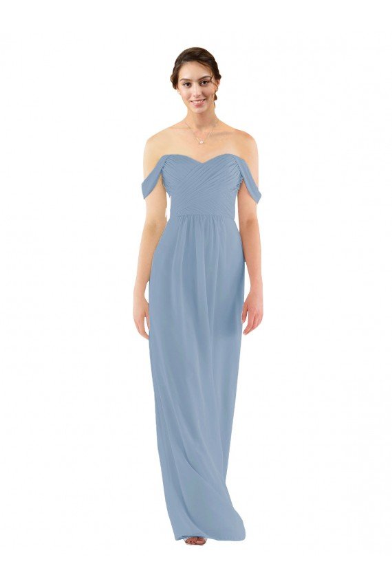 Cheap Sweetheart Neckline Chiffon Off-the-Shoulder Bridesmaid Dress Sydney