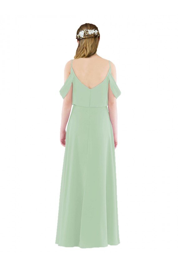 Cheap Off-the-Shoulder Long Chiffon Beachy Bridesmaid Dress Sydney