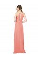 Cheap Modern Long Chiffon Bridesmaid Dress with Keyhole Back Sydney