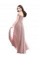Cheap Floor Length Chantilly Lace Off the Shoulder Chiffon Bridesmaid Dress Sydney