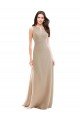 Cheap Elegant Bridesmaid with High Neckline and Illusion V-Neck Sydney