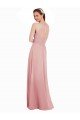 Cheap Chiffon Bridesmaids Dress with Draped Bodice and Keyhole Back Sydney