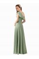 Cheap Chiffon Bridesmaids Dress with Ruffles Flutter Sleeves Sydney