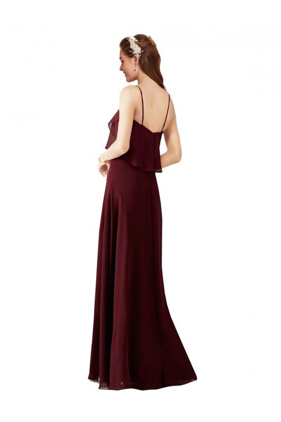 Cheap Chiffon Bridesmaids Dress with Spaghetti Straps Sydney