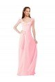 Cheap Chiffon Bridesmaids Dress with Ruffle Neckline Sydney