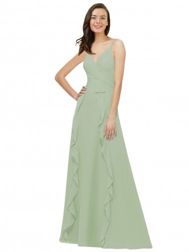 Cheap Chiffon Bridesmaid Dress with Ruffles and Draping Sydney