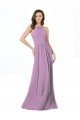 Cheap High Halter Chiffon Bridesmaid Dress with Ruffle Details Back Sydney