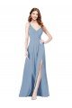 Cheap Surplice Bodice A-Line Long Chiffon Bridesmaid Dress Sydney