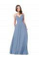 Cheap A-Line Ruched V-Neckline Chiffon Bridesmaid Dress Sydney