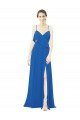 Cheap Spaghetti Strap Chiffon Bridesmaids Dress with Asymmetrical Ruffle and Front Slit Sydney