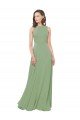 Cheap High Neck Chiffon Bridesmaids Dress with Low Cowl Back Sydney