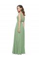 Cheap High Neck Chiffon Bridesmaids Dress with Low Cowl Back Sydney