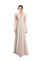 Cheap Long V-Neck Chiffon Bridesmaids Dress with Double Straps Sydney