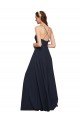Cheap Long Chiffon Bridesmaid Dress with Criss Cross Straps and Ruffles Sydney