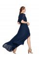 Cheap V-Neck Plush Chiffon Bridesmaid Dress with Flutter Sleeves Sydney