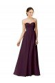 Cheap Strapless Chiffon Bridesmaid Dress with Criss Cross Shirred Bodice Sydney