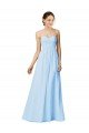 Cheap Strapless Chiffon Bridesmaid Dress with Criss Cross Shirred Bodice Sydney