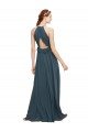 Cheap Halter Neck Front Keyhole Chiffon Bridesmaid Dress with Shirred Waist Sydney