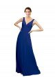Cheap V-Neck Sheath Chiffon Bridesmaid Dress with V-Back Sydney