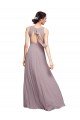 Cheap Open Back Long Chiffon Bridesmaid Dress with Plunging V-Neck Bodice Sydney