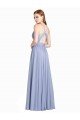 Cheap Ruched Criss Over Bodice Chiffon Bridesmaid Dress with Lace Open Back Sydney