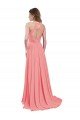 Cheap Draped A-Line Chiffon Bridesmaid Dress with Halter Keyhole Neckline Sydney