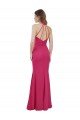 Cheap Slim A-Line Long Chiffon Bridesmaid Dress with Strappy Back Sydney
