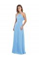 Cheap Chiffon A-Line Bridesmaid Dress with Halter Neck and Ruffled Back Straps Sydney