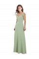 Cheap Draped Sweetheart Chiffon Bridesmaid Dress with Ruffled Cap Sleeves Sydney
