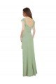 Cheap Draped Sweetheart Chiffon Bridesmaid Dress with Ruffled Cap Sleeves Sydney