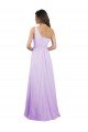 Cheap Draped One Shoulder A-Line Long Chiffon Bridesmaid Dress Sydney