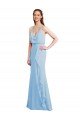 Cheap Fluted Long Chiffon Bridesmaid Dress with Cascading Ruffles Sydney
