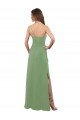 Cheap One Shoulder Chiffon Bridesmaid Dress with Pleats and Side Slit Sydney