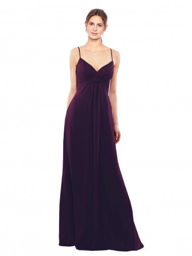 Cheap Floor Length A-Line Chiffon Bridesmaid Dress with Criss Cross Back Sydney