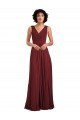 Cheap Sleeveless V-Neck Pleated Chiffon Bridesmaid Dress Sydney