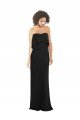 Cheap Strapless Chiffon Bridesmaid Dress with cascading Flounce Crop Top Bodice Sydney