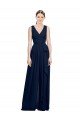 Cheap V-Neck Ruched Chiffon Bridesmaid Dress with Waistband Sydney