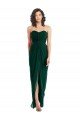 Cheap Twist Front Draped Chiffon Bridesmaid Dress with Slit Sydney