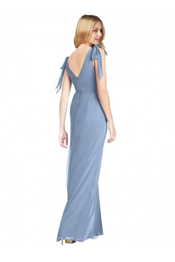 Cheap Bow-Shoulder Sleeveless Deep V-Back Mermaid Bridesmaid Dress Sydney