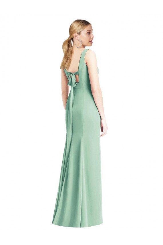 Cheap Sleeveless Tie Back Chiffon Trumpet Chiffon Bridesmaid Dress Sydney