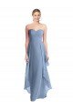 Cheap Strapless Chiffon Bridesmaid Dress with Skirt Overlay Sydney