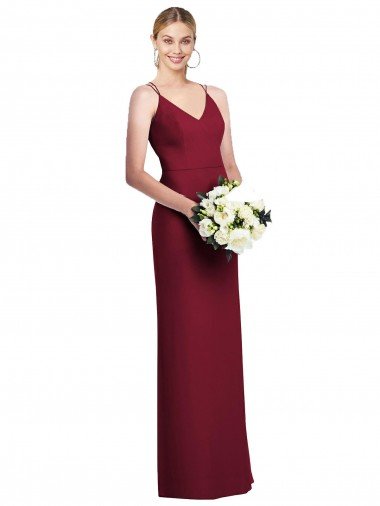 Cheap Full Length Draped Blouson Back Chiffon Maxi Bridesmaid Dress Sydney