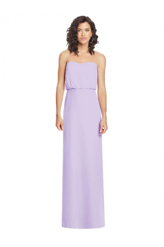 Cheap Full Length Lux Chiffon Blouson Bodice Bridesmaid Dress Sydney