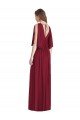 Cheap Split Sleeves Backless Chiffon Maxi Bridesmaid Dress Sydney